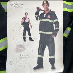 Underwraps Rescuer Fire Chief Male Costume -OS